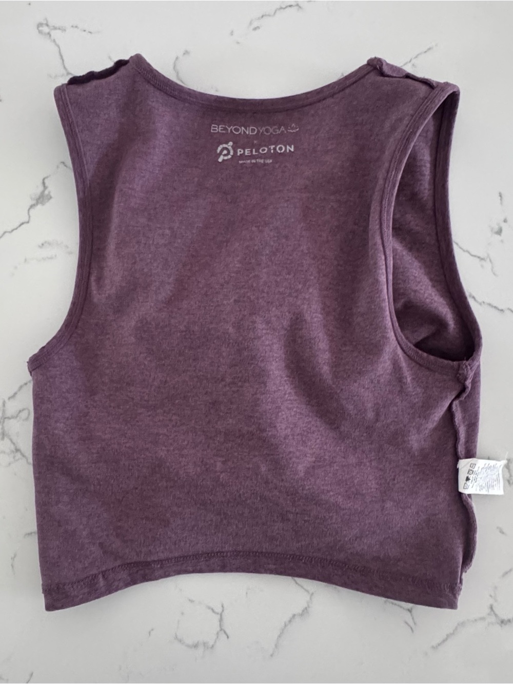 Beyond Yoga x Peloton Womens M Plum Twist Front Cropped Tank Top Workout Yoga - Picture 4 of 8